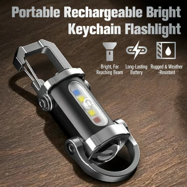 🏆✨Flash Sale⚡Almost Gone💥1200LM Super Bright Mini Keychain Flashlight Waterproof💡