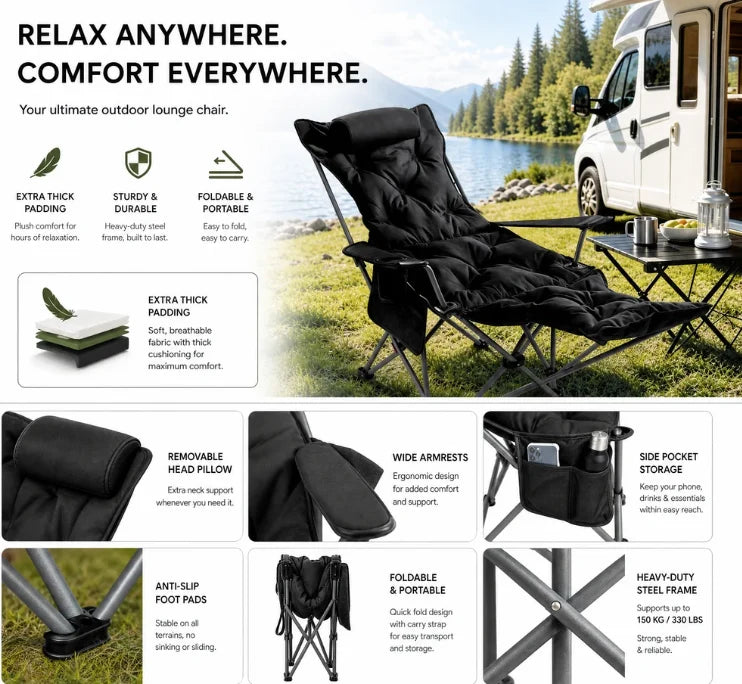 Portable Folding Camping Chair with Cup Holder