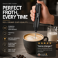 🥛Handheld Electric Milk Frother – 47% OFF | Battery Operated Drink Mixer for Coffee, Latte, Cappuccino, Hot Chocolate & Matcha | Mini Foam Maker with Stand
