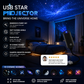 🌌🌙 USB Galaxy Moon Projector Night Light – Rotating Starry Sky, Soothing Sleep Ambience✨✅
