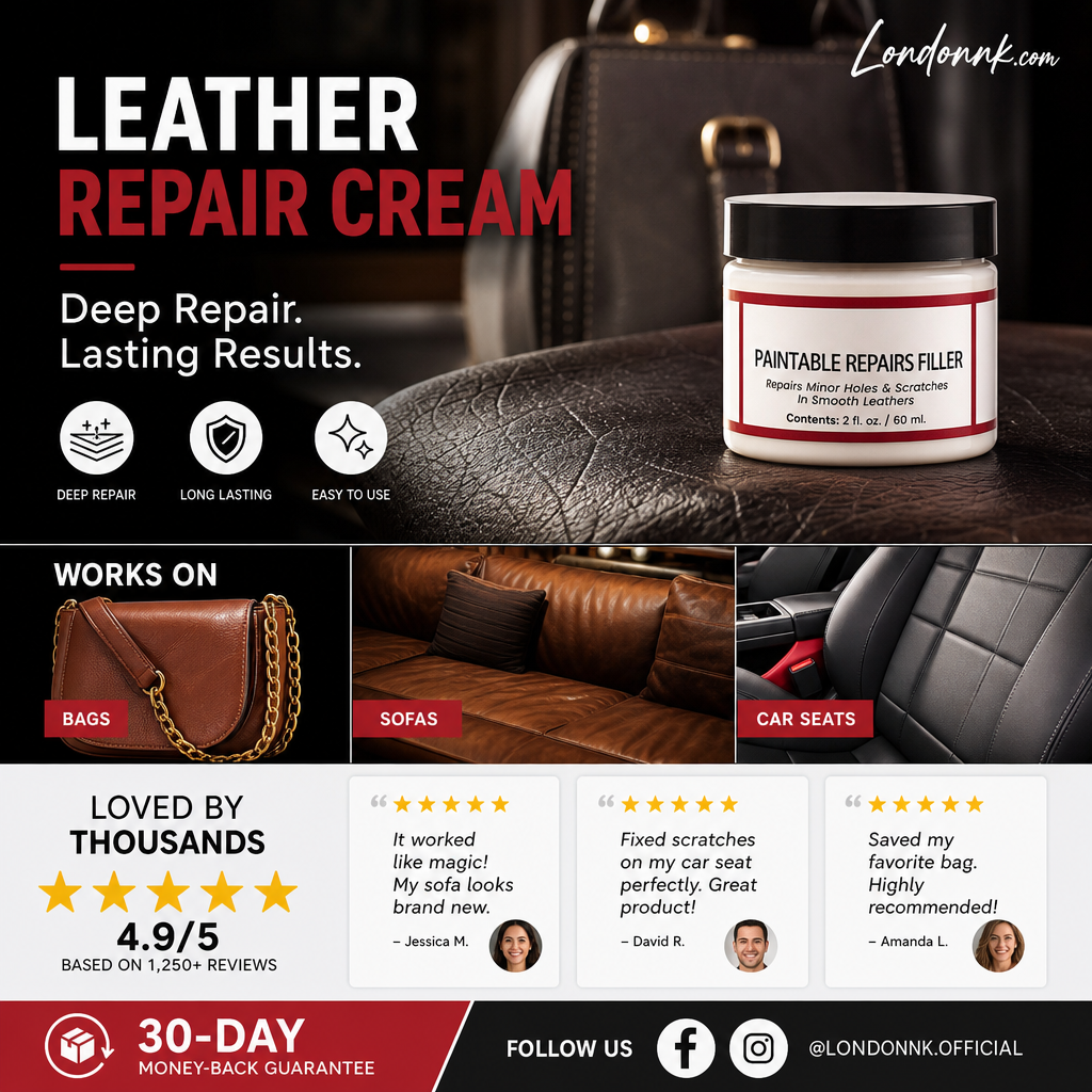 🪚 50% OFF! 50K+ sold! Leather repair cream – fills deep scratches & cracks, restores smooth feel, safe for all leather types! 👜✨