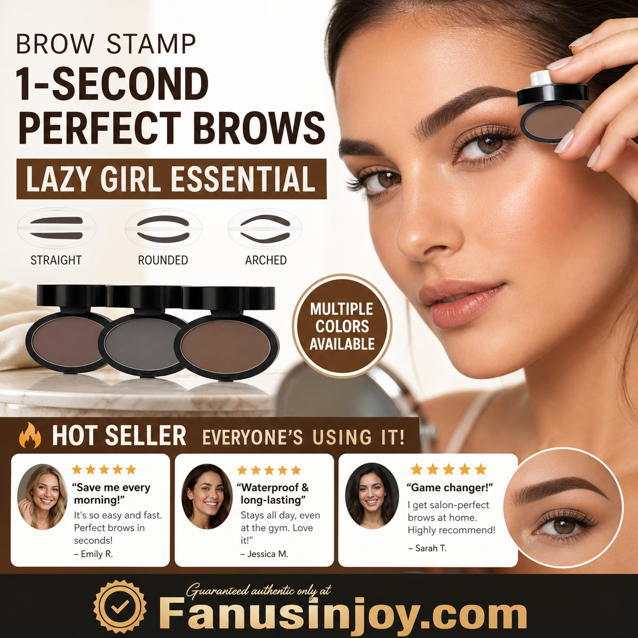 🥳2026 HOT SALE🥳💞50K+ SOLD!🖊️Eyebrow Stamp Powder with Brush – Press & go, perfect brows in seconds. Waterproof, 24h wear, no salon needed. A beauty game‑changer! 💄🌸