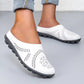 Loose-fitting slippers with a floral cutout, suitable for all foot types