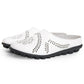Loose-fitting slippers with a floral cutout, suitable for all foot types
