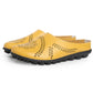 Loose-fitting slippers with a floral cutout, suitable for all foot types