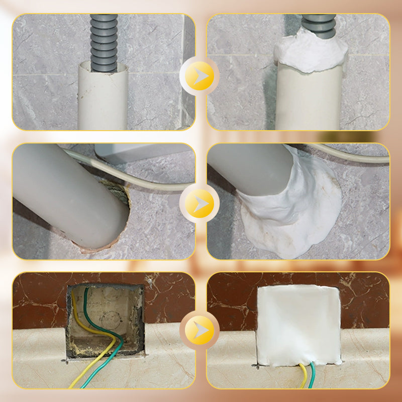 ⏳1 Set of 4⏰Waterproof Sealant Putty – Easy-to-Mold Filler for Pipe Openings & Wall Gaps