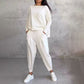 💎 55% OFF! 💎Round-Neck Long-Sleeved Top ＆ Pants 2-Piece Set | Wrinkle-Free & Breathable |