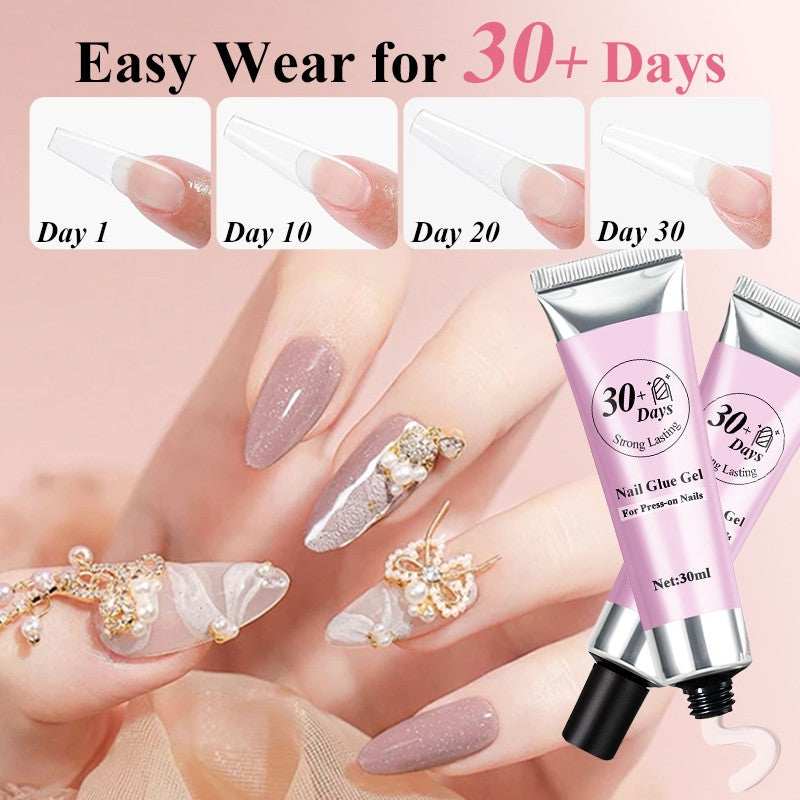 💅Strong Lasting Nail Glue Gel Set for Press-on Nails