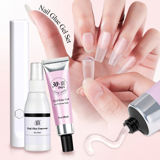 💅Strong Lasting Nail Glue Gel Set for Press-on Nails