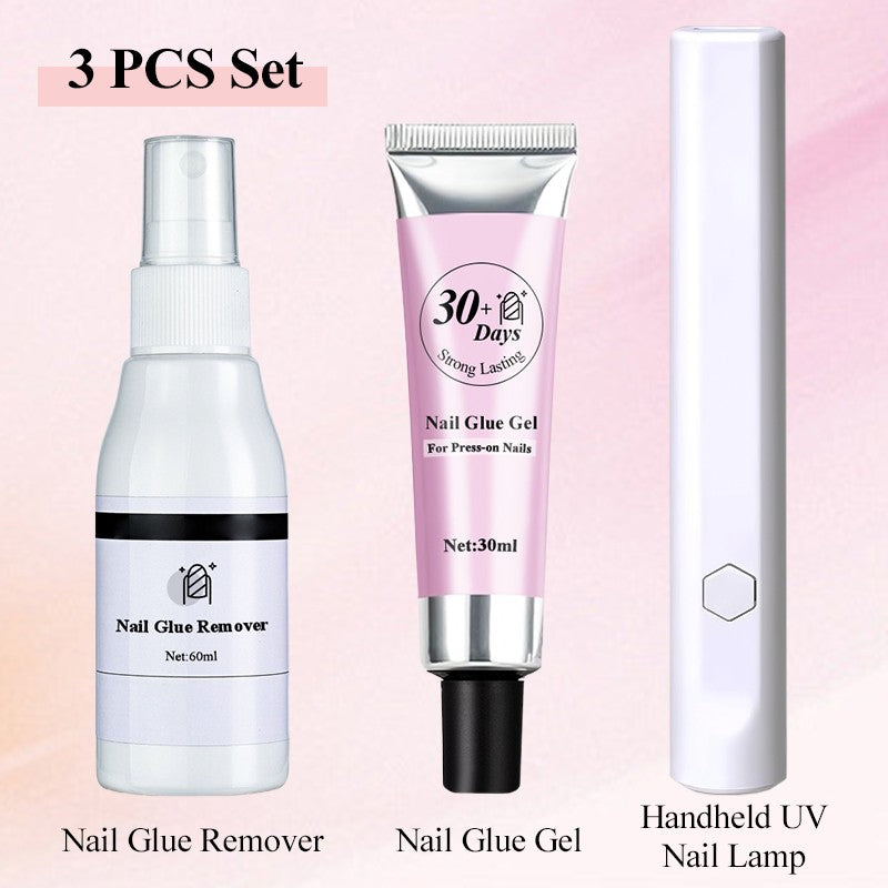 💅Strong Lasting Nail Glue Gel Set for Press-on Nails