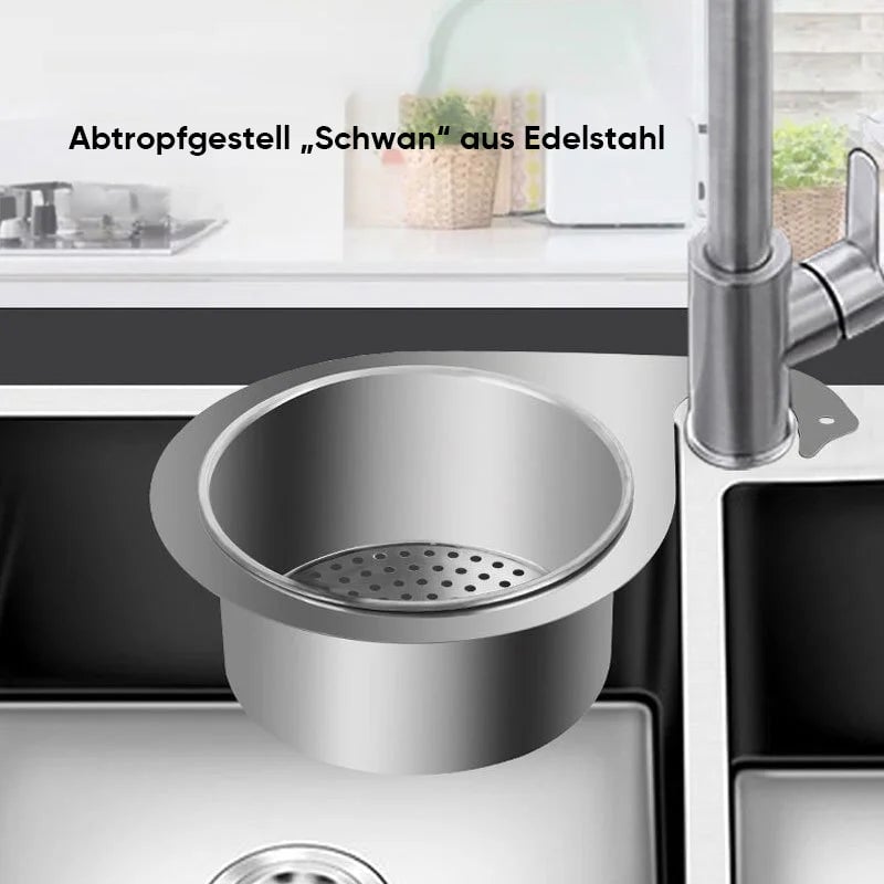 📢📢 50% OFF!! ⏰🔥 Swan-Shaped 304 Stainless Steel Sink Strainer Basket