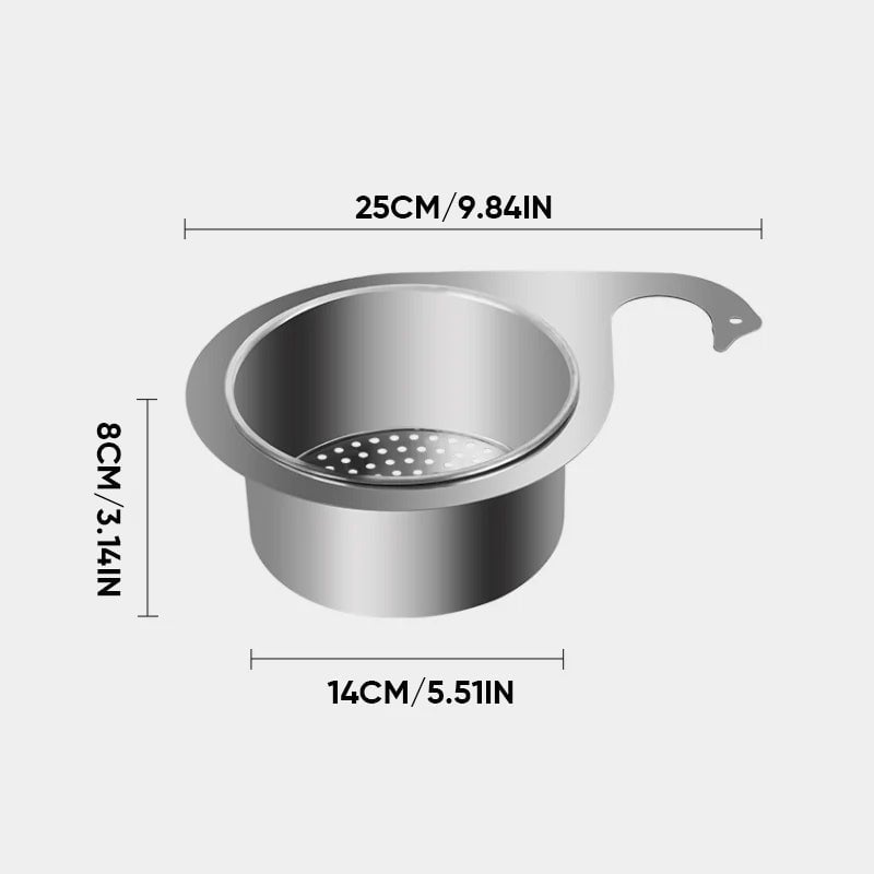 📢📢 50% OFF!! ⏰🔥 Swan-Shaped 304 Stainless Steel Sink Strainer Basket