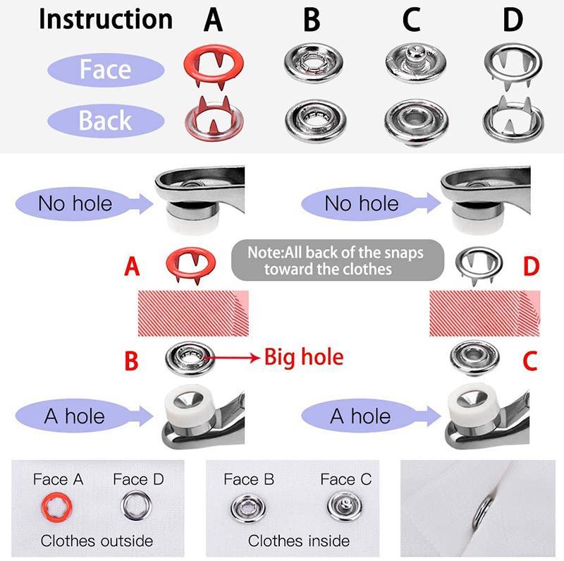 🔥LAST DAY PROMOTION - 55%OFF🔥100pcs Invisible Colored Metal Buckle & 1 Count Manual Pressure Pliers