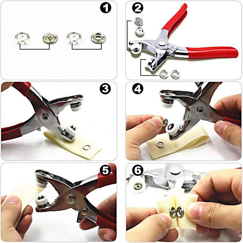 🔥LAST DAY PROMOTION - 55%OFF🔥100pcs Invisible Colored Metal Buckle & 1 Count Manual Pressure Pliers