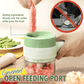 4-in-1 manual electric vegetable cutter set|Multifunction cordless food processor