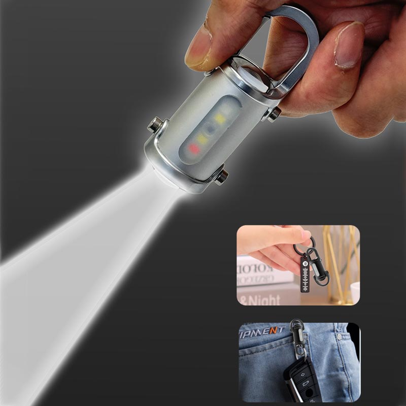 🏆✨Flash Sale⚡Almost Gone💥1200LM Super Bright Mini Keychain Flashlight Waterproof💡