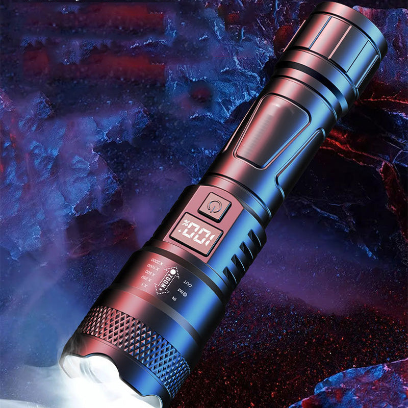 🔦 LED Strong Light Retractable Flashlight | Year-End Mega Sale 40% OFF | Zoomable Beam & Adjustable Length | Rechargeable for Outdoor & Emergency Use 🚀✨