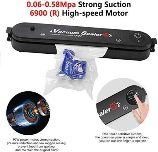 📦 51% OFF NOW ! ⚡ Automatic Vacuum Sealing Machine – One-Touch Operation, Extends Food Freshness & Compact Design 🍖