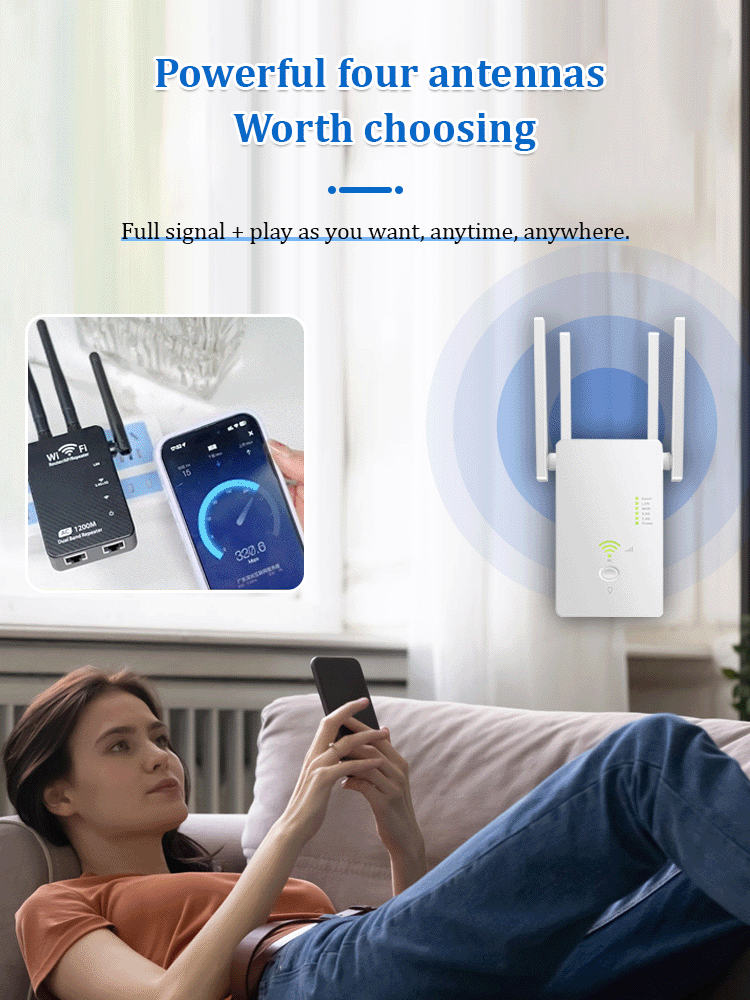📶62% OFF FLASH SALE! 🚀 WiFi Signal Booster – Your Home’s Full-Coverage Savior ✨ Wide Coverage Range, Plug & Play, Stable Signal Enhancement