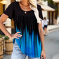 Women's Fashion Gradient Cozy Crew Neck T-Shirt