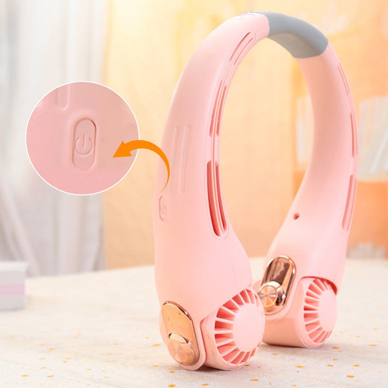 🥳2026 HOT SALE❄️ 40% OFF!🌡️🍃 Neck Air Conditioner Fan – Ultra‑quiet, 360° rotating, 3 speeds. Hands‑free cooling, long battery. Summer essential! 😎🌬️
