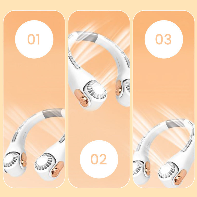 🥳2026 HOT SALE❄️ 40% OFF!🌡️🍃 Neck Air Conditioner Fan – Ultra‑quiet, 360° rotating, 3 speeds. Hands‑free cooling, long battery. Summer essential! 😎🌬️
