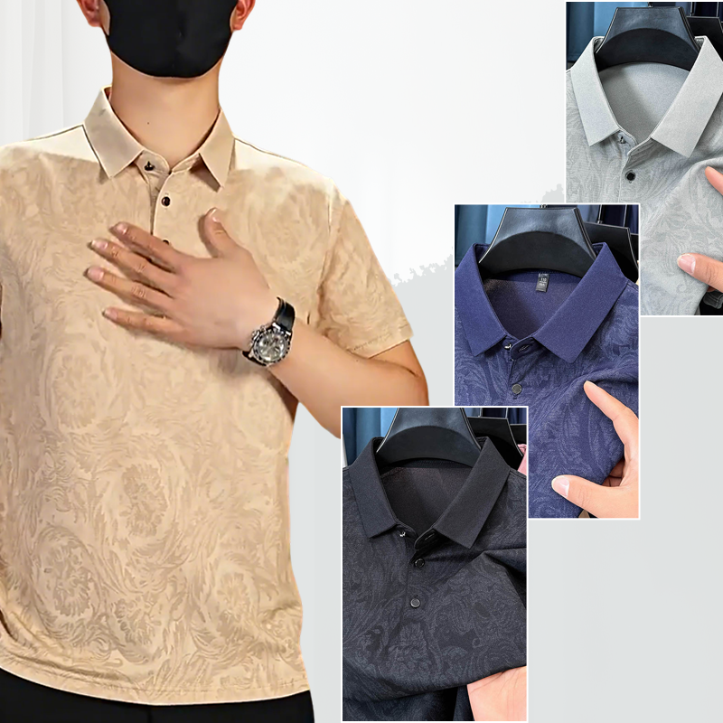 Men's Casual Fashion Printed Polo Shirt