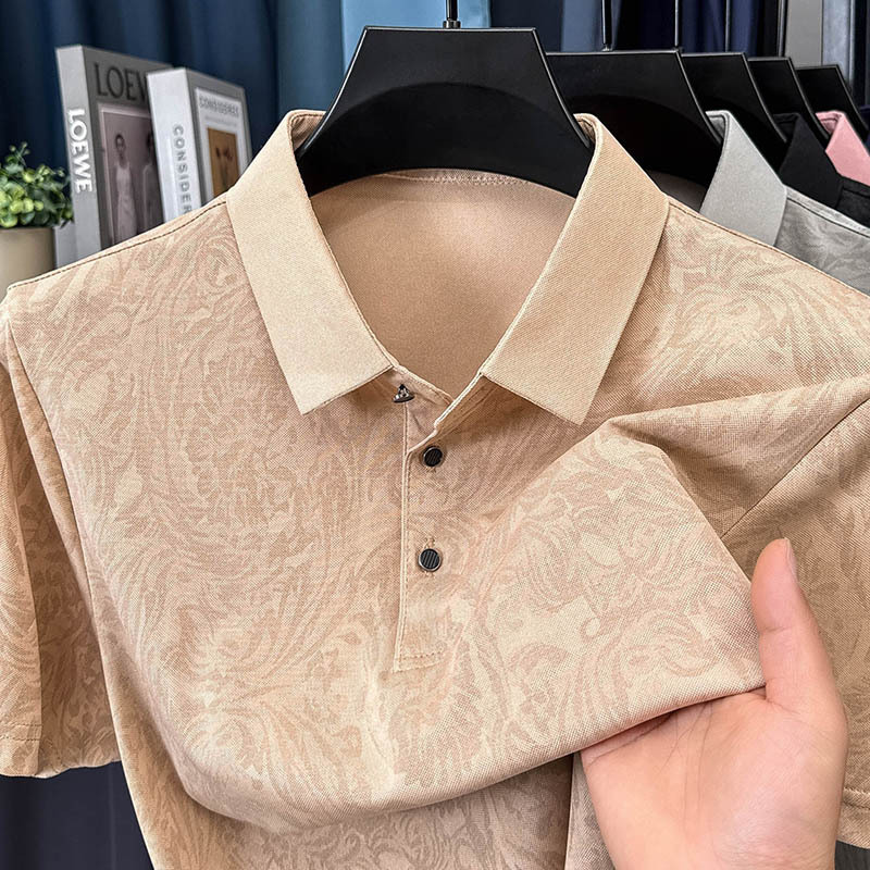 Men's Casual Fashion Printed Polo Shirt