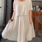 ⏳Limited time 50% off⏳Women's Round Neck Loose Top & Long Skirt Set