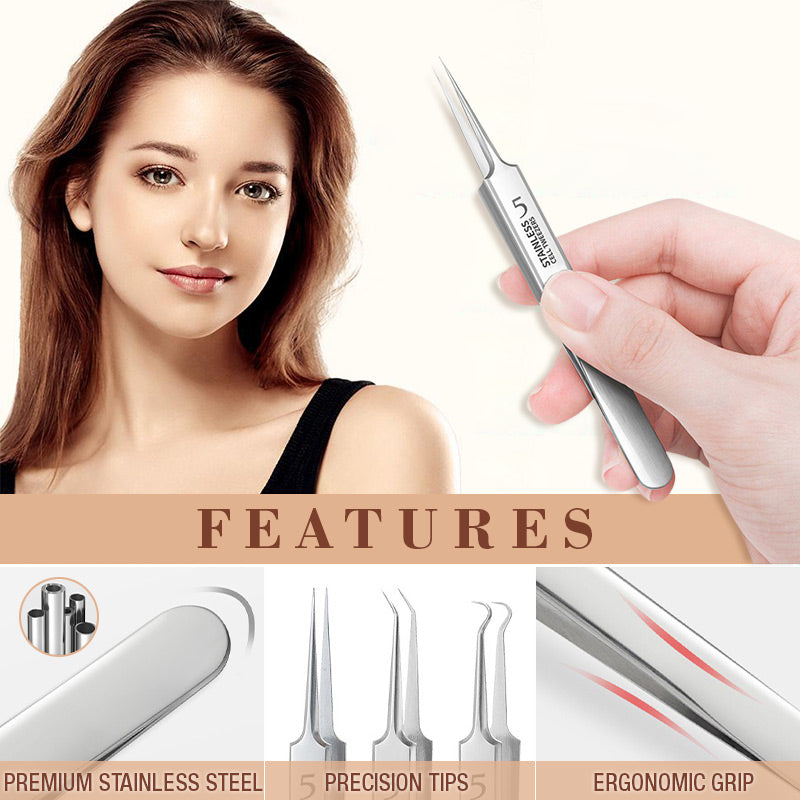 Professional Beauty Salon Tweezers | 2026 New Year Launch 55% OFF | Precision Slant & Pointed Tips for Brows & Lashes | Essential for Makeup Artists & Home Kits 🎆✨