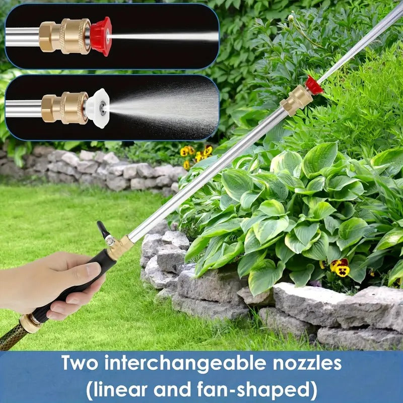 🌊High-pressure water gun with 3 interchangeable nozzles - durable aluminum alloy