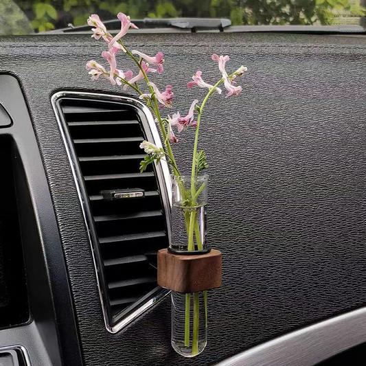 Glass Flower Vase for Car Air Vent