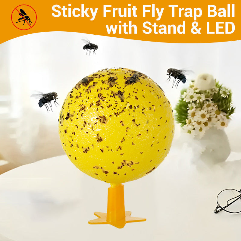 ⌛🔥Sticky Fruit Fly Trap Ball with Stand & LED