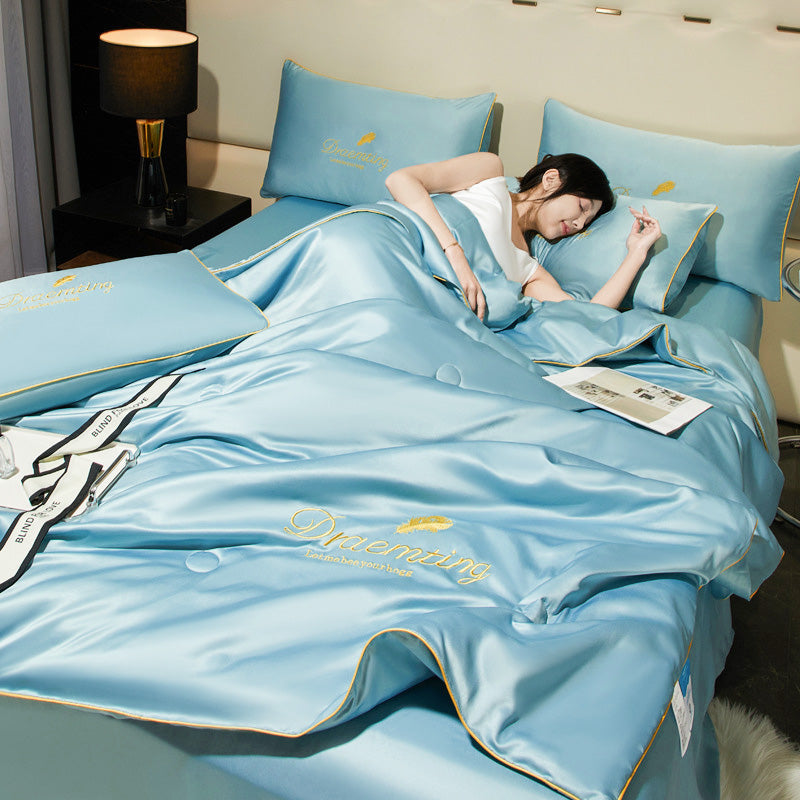 📢📢Last Day-50% OFF!!⏰Washable and cool four-piece bedding set🛏️