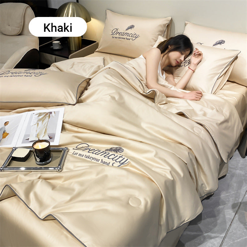 📢📢Last Day-50% OFF!!⏰Washable and cool four-piece bedding set🛏️