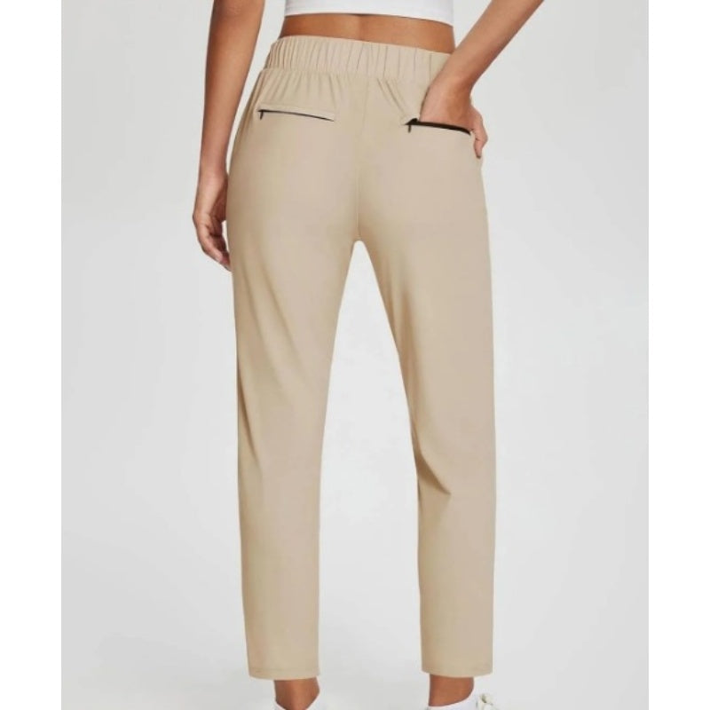 🔥⏳LIMITED OFFER 54%OFF🌞Women’s High-Waisted Zip-Pocket Trousers 👖 – 4-Way Stretch, Tummy Control, Breathable Quick-Dry, 6 Colours, S-3XL