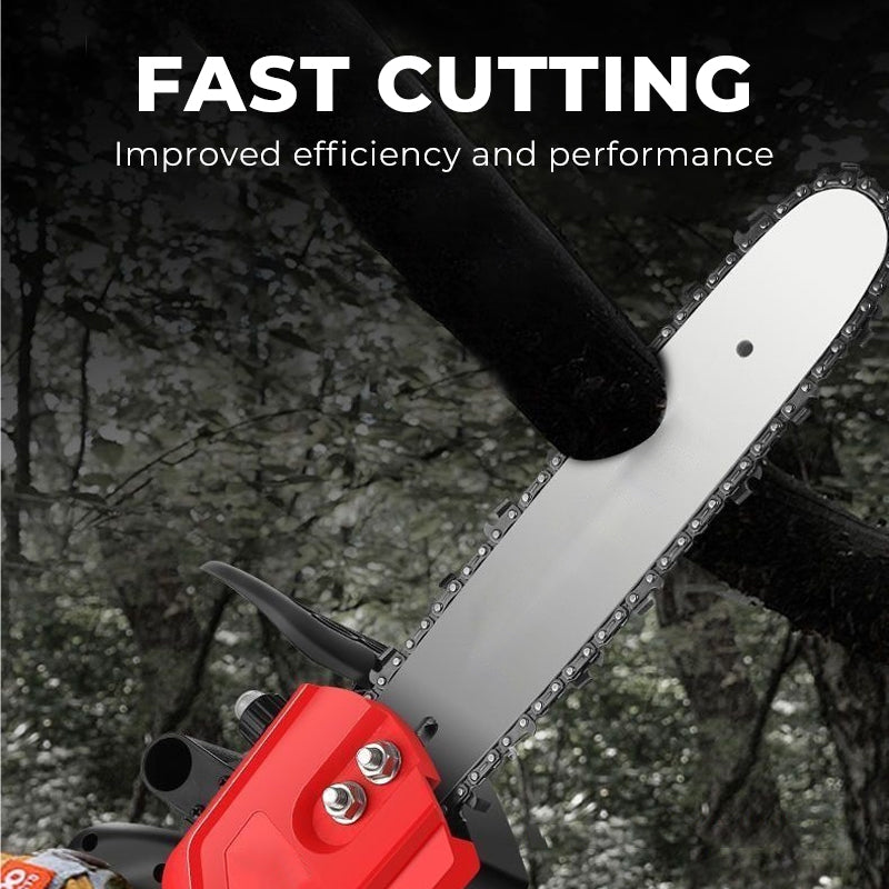 Cordless Lithium-Ion Chainsa⛏ — Pure Copper Motor | Fast Cutting, No Jamming | Anti-Accidental Start | Chip Guard | Versatile for Gardening, Pruning, and Firewood Splitting 🔥
