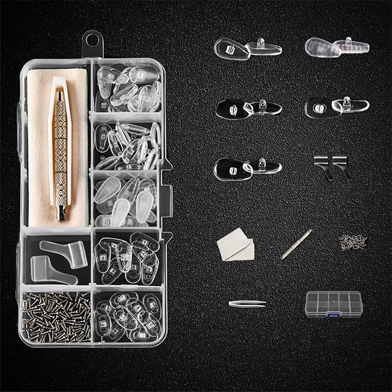 💞50K+ SOLD!👓🛠️ Eyeglass Nose Pad Repair Kit – Replace worn pads & rusty screws at home. No optician fees – keep your glasses comfy & secure! 🔧✨