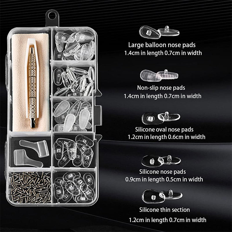 💞50K+ SOLD!👓🛠️ Eyeglass Nose Pad Repair Kit – Replace worn pads & rusty screws at home. No optician fees – keep your glasses comfy & secure! 🔧✨