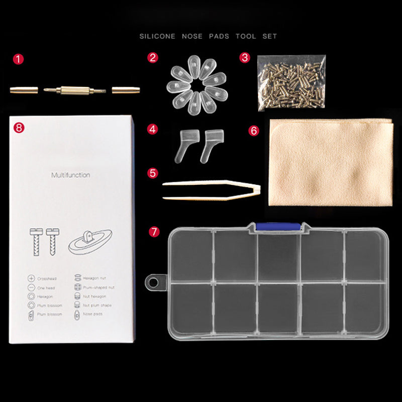 💞50K+ SOLD!👓🛠️ Eyeglass Nose Pad Repair Kit – Replace worn pads & rusty screws at home. No optician fees – keep your glasses comfy & secure! 🔧✨