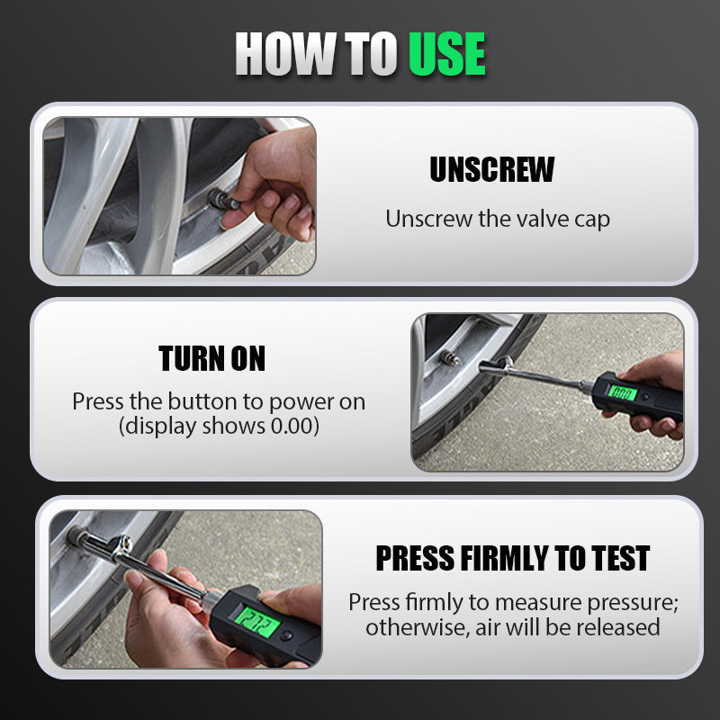 Digital Truck Tire Pressure Gauge with LED（50% OFF）