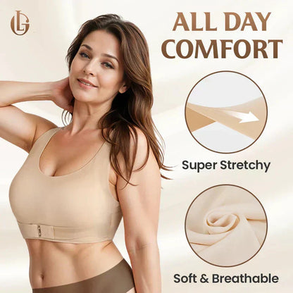 🎉LAST DAY SALE -60% OFF⚡Front Closure Cross-Back Wireless Posture Bra