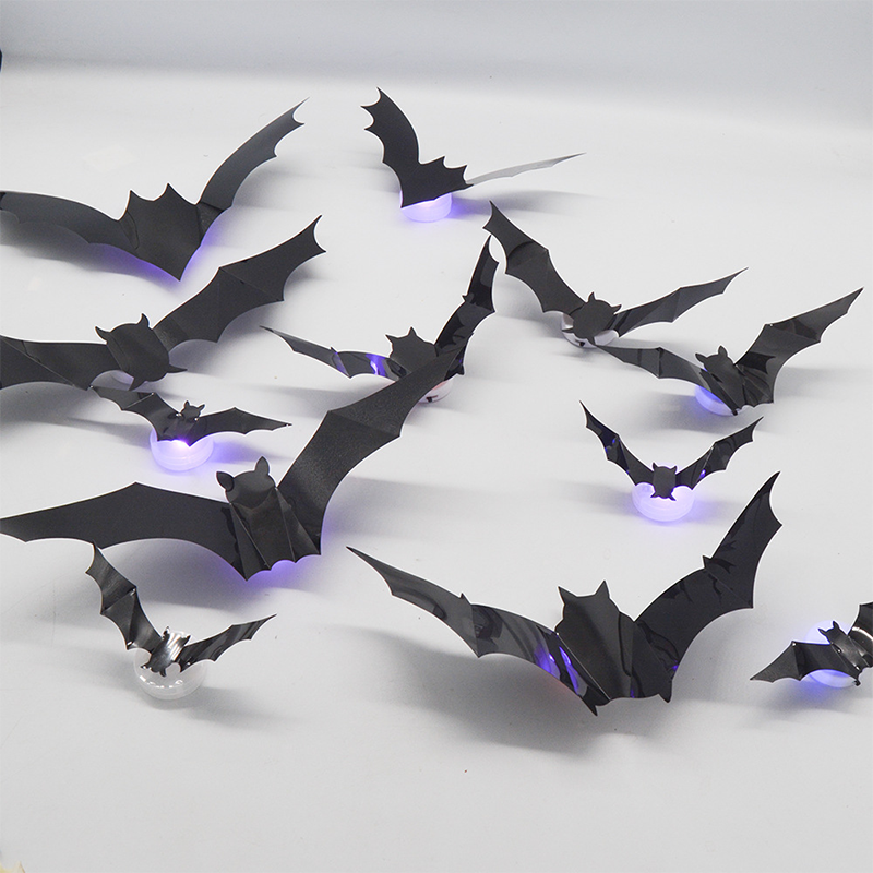 🦇Halloween 3D Bat LED Wall Light Decor 💡 – Easy Installation | Soft LED Glow for Living Room/Bedroom Festive Vibe