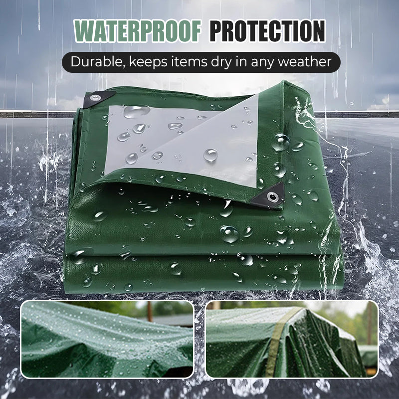 💦Waterproof Tarpaulin Cover Sheet - Heavy Duty, Mould-Resistant, Easy to Wash