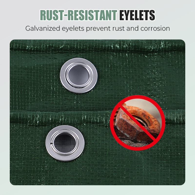 💦Waterproof Tarpaulin Cover Sheet - Heavy Duty, Mould-Resistant, Easy to Wash