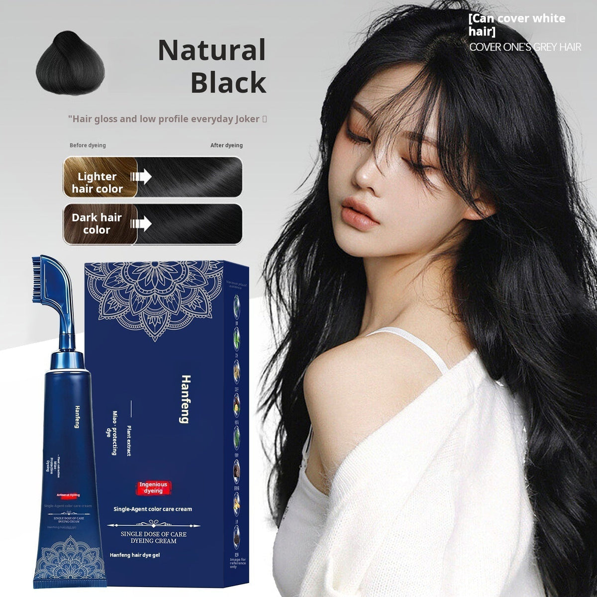 ⏳Buy 1 Get 1 Free⏰Herbal Hair Dye Comb for Home Use