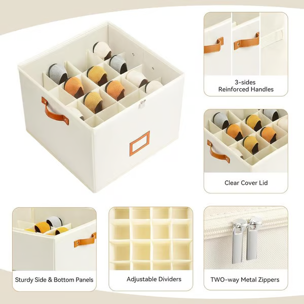 🥳2026 HOT SALE🥳💞50K+ SOLD!💥 Foldable Shoe Storage Box – Holds 8-16 pairs, fits tiny spaces. Dustproof & breathable, clear lid for easy view. A clutter-free closet in minutes. 🏠✨