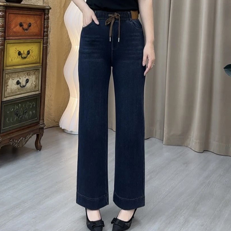 🔥Limited stock available 50% OFF🔥 Women's Straight-Leg Pants - Classic Casual Fit with Comfortable Elastic Waist for Everyday Style 🌟🛍️