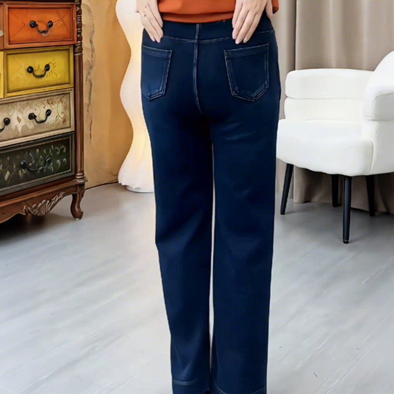 🔥Limited stock available 50% OFF🔥 Women's Straight-Leg Pants - Classic Casual Fit with Comfortable Elastic Waist for Everyday Style 🌟🛍️