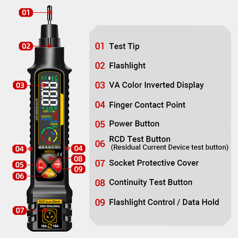 ⚡  Smart Power Measuring Pen – Voltage Tester, Non-Contact & Multi-Function Detection 🔍